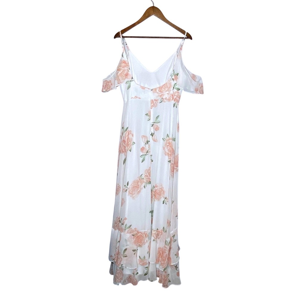 Lulus Womens Take You There Floral Maxi Dress L Wedding Guest Romantic Feminine - Picture 7 of 15
